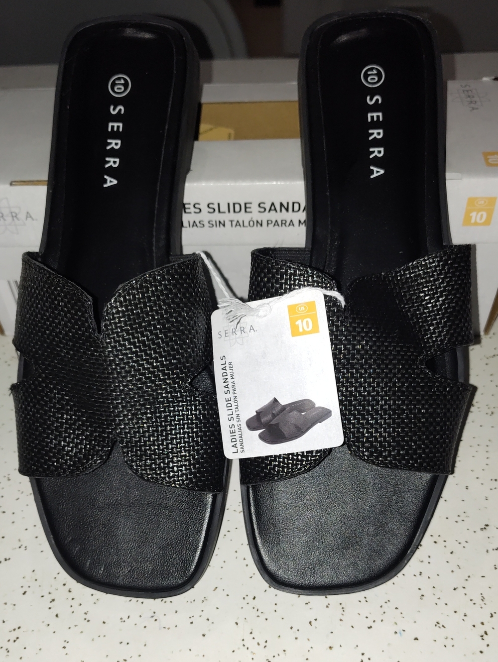 Serra Black  Sandals
